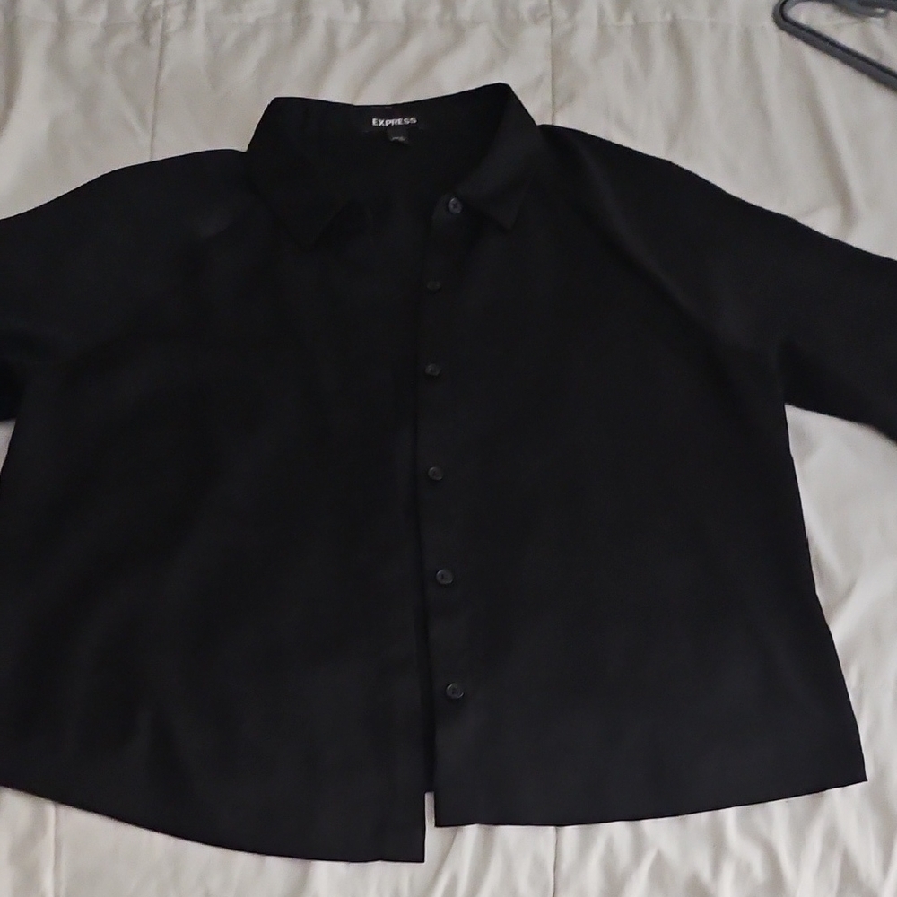Express Classic Black Collared Shirt